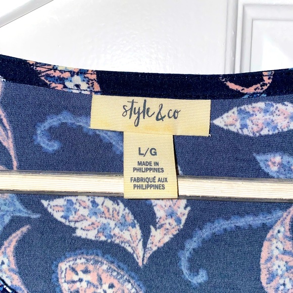 Style & Co Aquatic Top - Picture 3 of 5